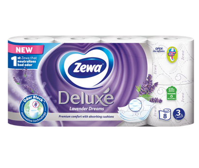 Відкрийте для себе новий туалетний папір Zewa Deluxe з технологією OdorBlock®