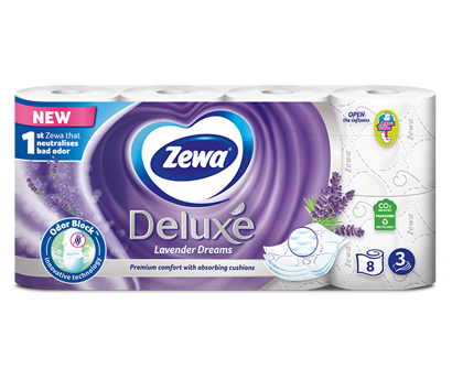 Új Zewa Deluxe OdorBlock® toalettpapír