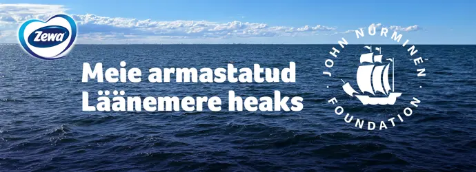 Zewa toetab John Nurminen Fondi ja nende tööd Läänemere päästmiseks tulevaste põlvkondade jaoks.