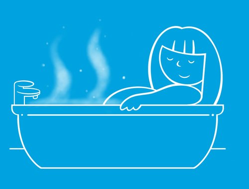 Faceți o baie relaxantă