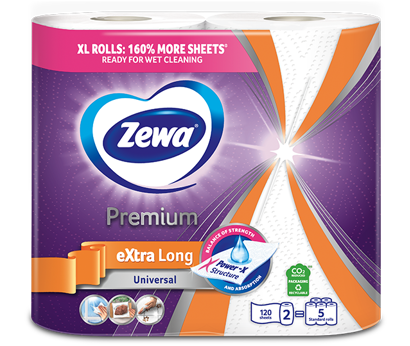 Zewa prémium háztartási papírtörlők Power-X textúrával