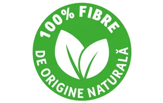 Este realizată din 100% fibre de origine naturală, cu grijă pentru mediul înconjurător