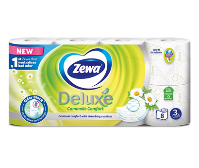 Открийте новата тоалетна хартия Zewa Deluxe с OdorBlock™ технология
