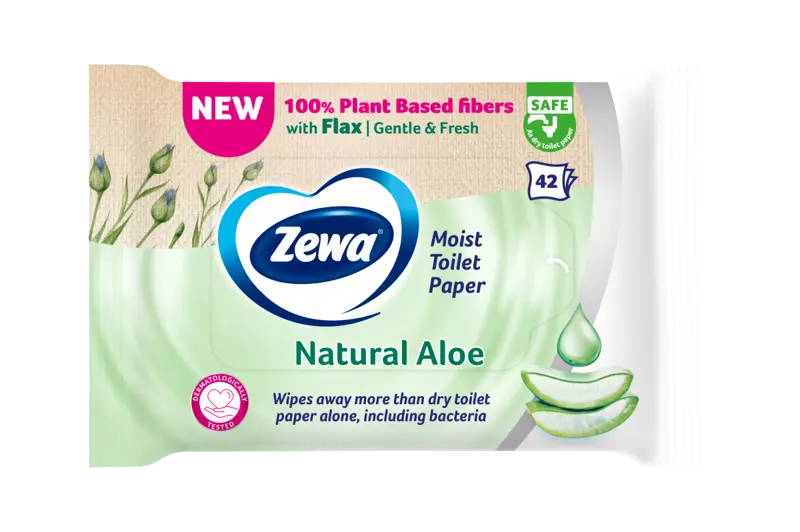 Zewa Natural Aloe Mitrais Tualetes Papīrs