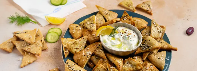Pita-Chips mit Meersalz