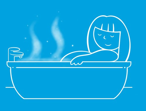 Розслабтеся за допомогою гарячої ванни