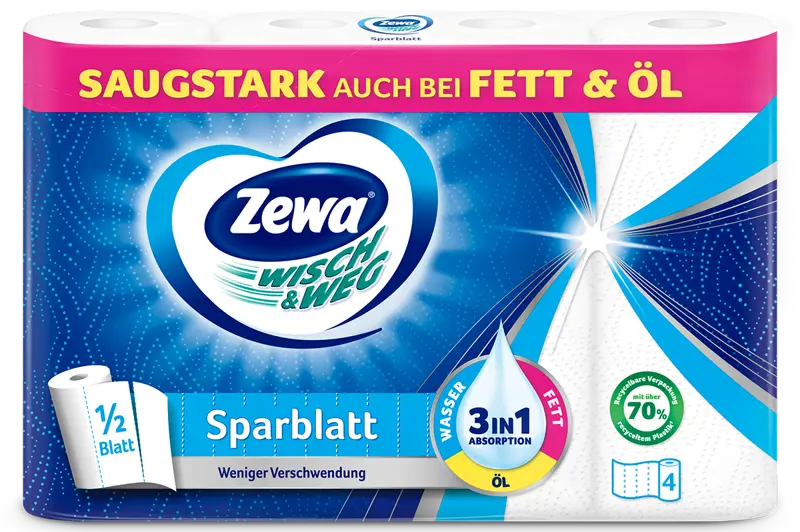 Slider main image for Zewa Wisch&Weg Sparblatt 1