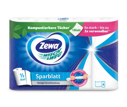 Die neue, kompostierbare Zewa Wisch&Weg Küchenrolle